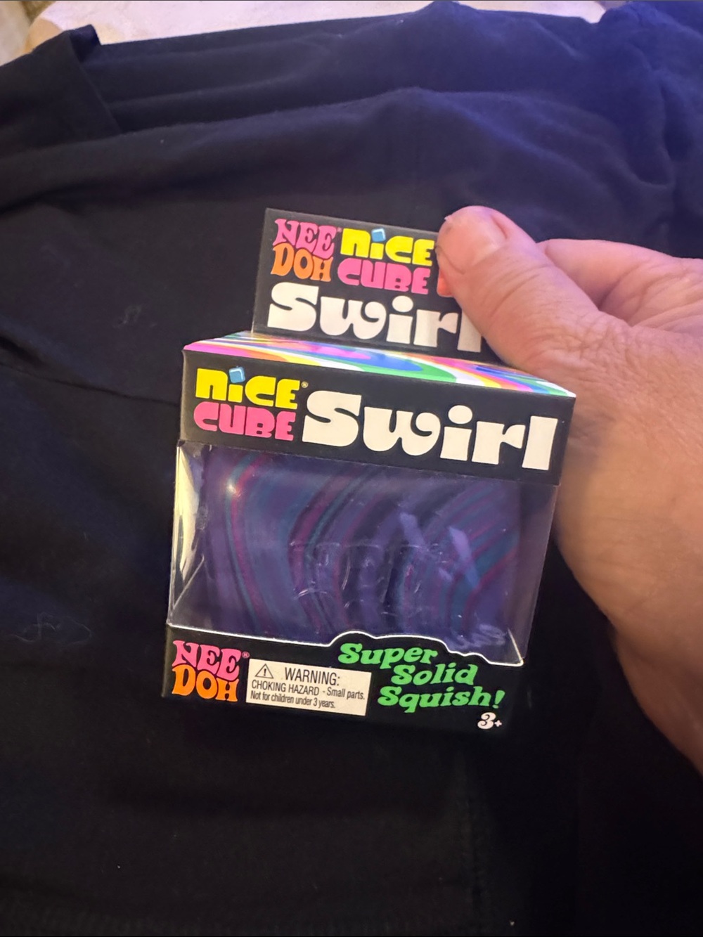 NeeDoh Nice Cube Swirl - Purple Swirl Super Solid Squish